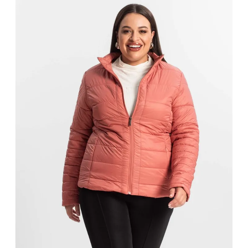 Jaqueta Microfibra Feminina Plus Size Secret Glam Laranja Plus G4