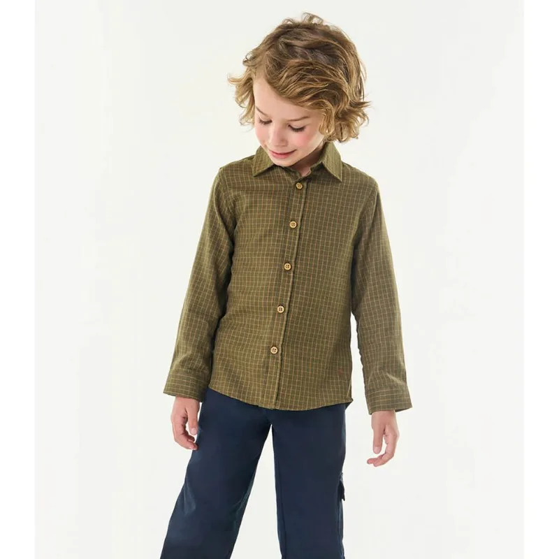 Camisa Infantil Masculina Manga Longa Trick Nick Verde 4