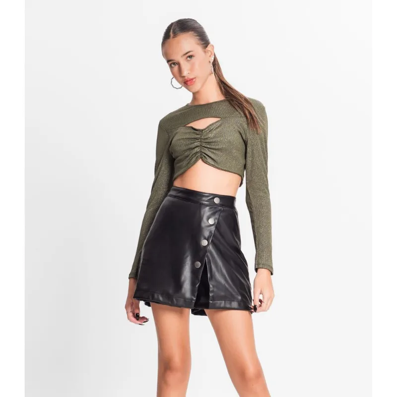 Shorts Saia Juvenil Minty Preto 14