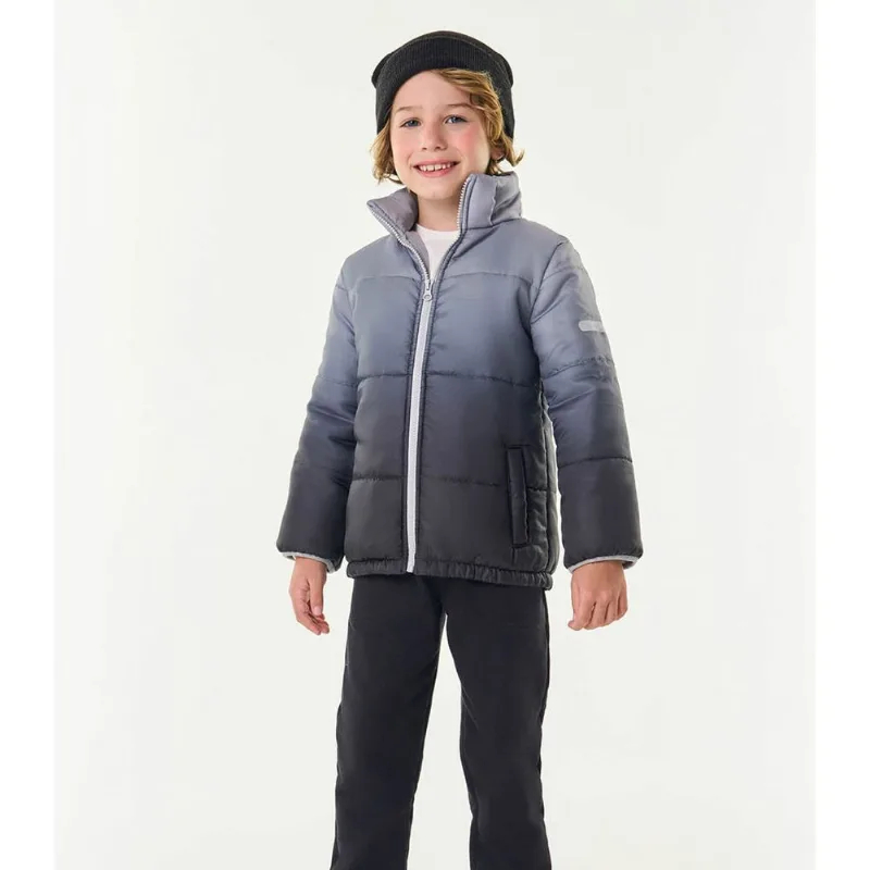 Jaqueta Puffer Infantil Masculina Trick Nick Cinza 6