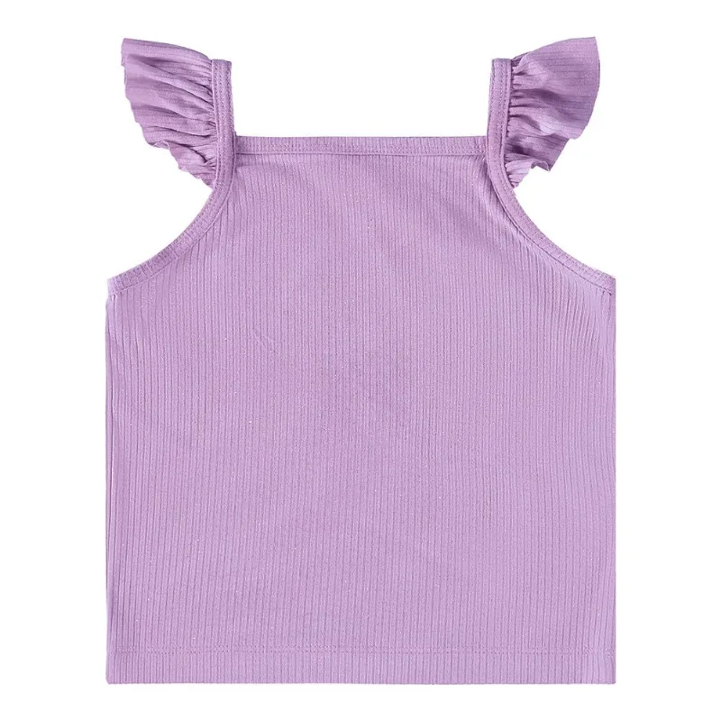 Blusa Infantil De Alça Ribana Canelada Rovi Kids Roxo 16