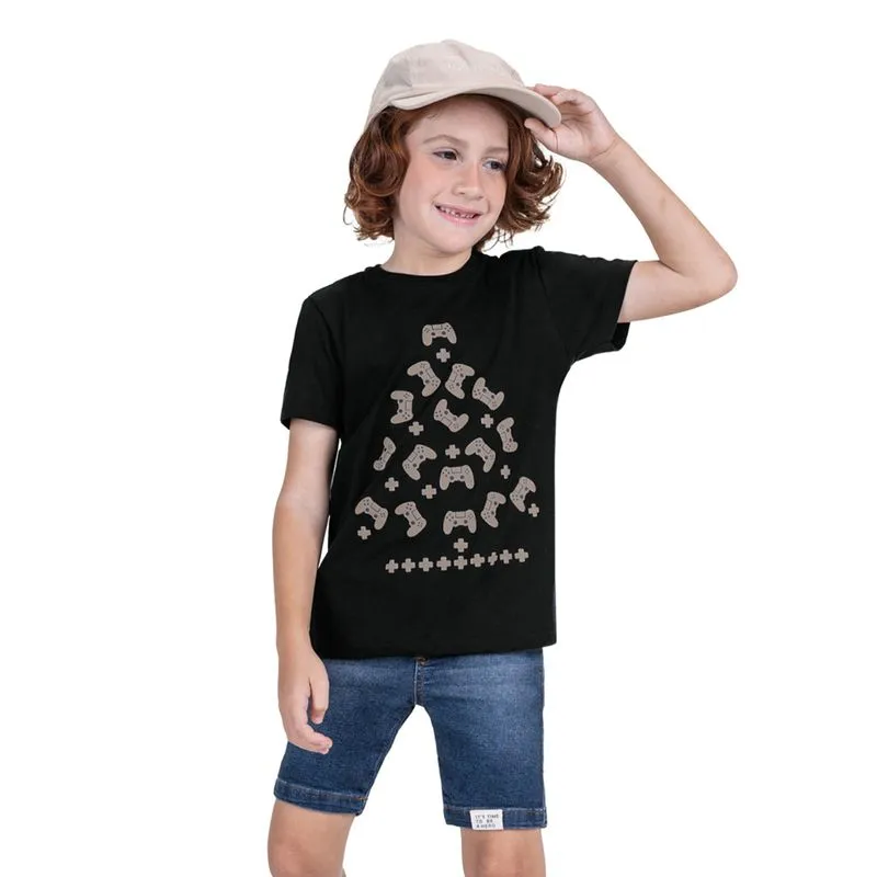 Bermuda Infantil Jeans Trick Nick Azul 8