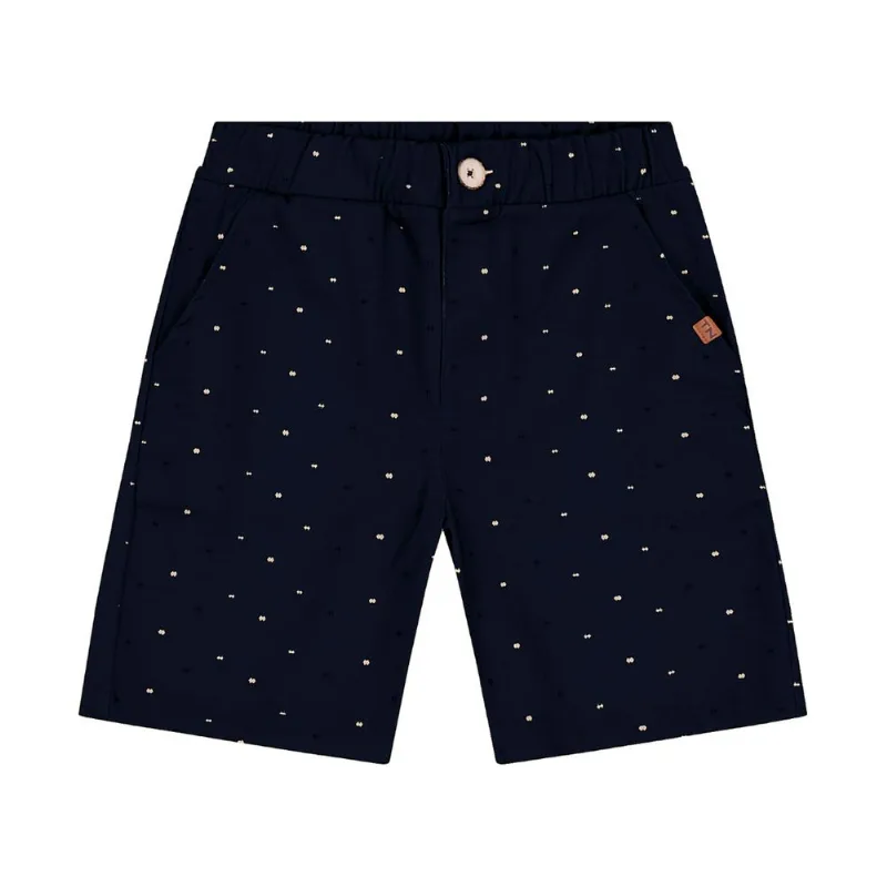 Bermuda Infantil Masculina Sarja Twill Trick Nick Azul 12