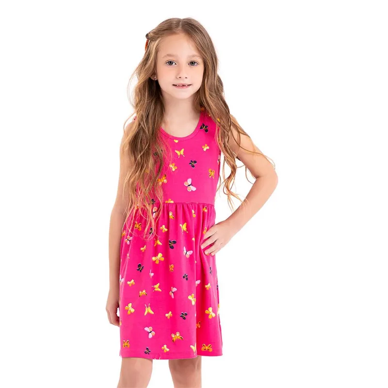 Vestido Juvenil Cotton Leve Rovi Kids Rosa 2