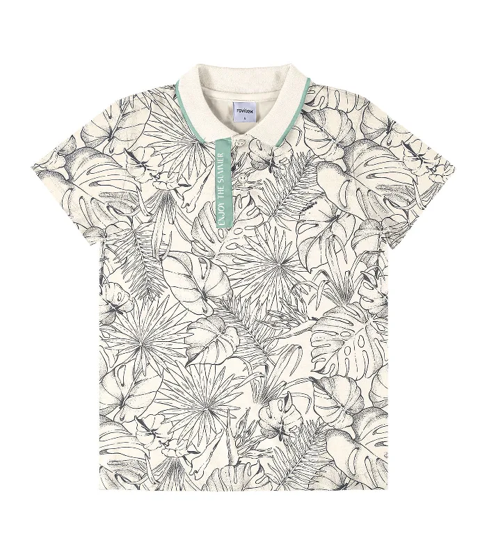 Camisa Polo Juvenil Meia Malha Rovi Kids Bege 16