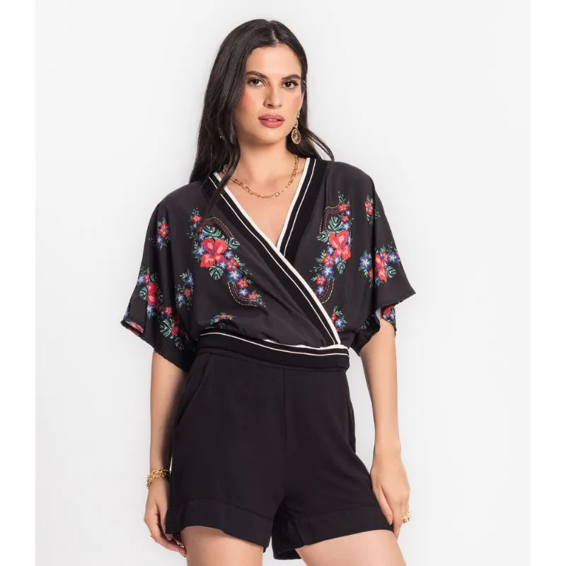 Blusa Feminina Estampada Endless Preto M
