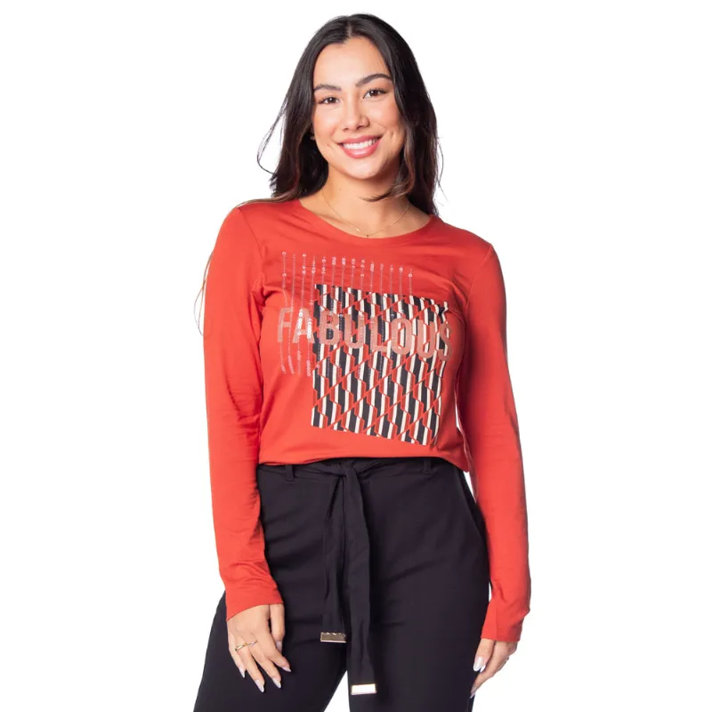 Blusa Feminina Rovitex Endless Fabulous Telha - M