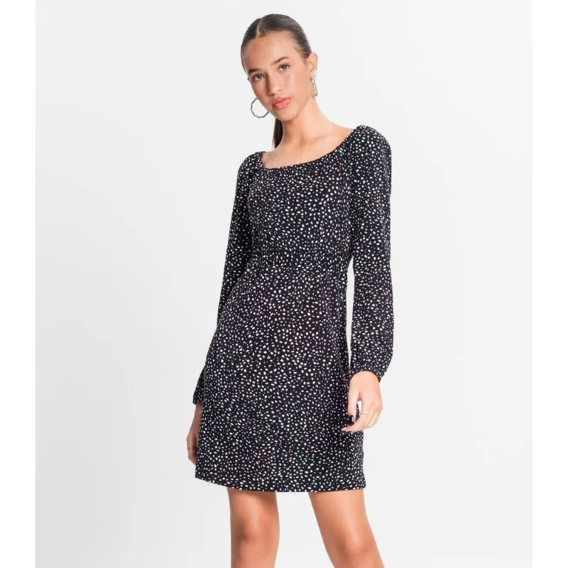 Vestido Manga Longa Juvenil Em Molecotton Minty Preto 14