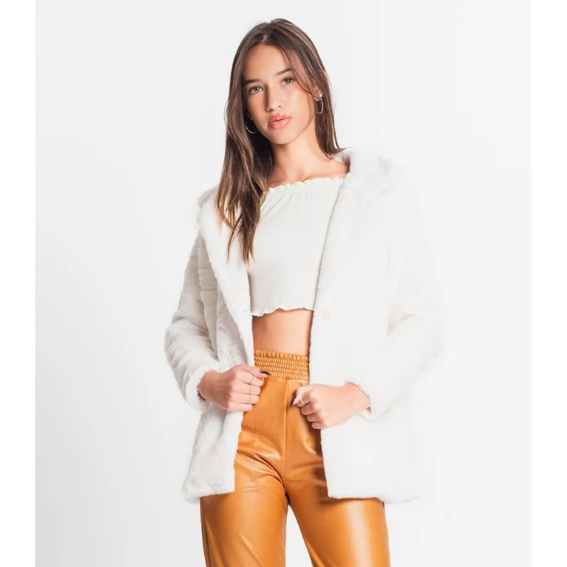 Casaco Juvenil Feminino Pelo Safira Minty Bege 18