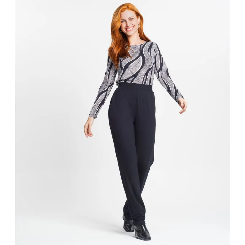 Calça Feminina Em Molecotton Básico Rovitex Preto G
