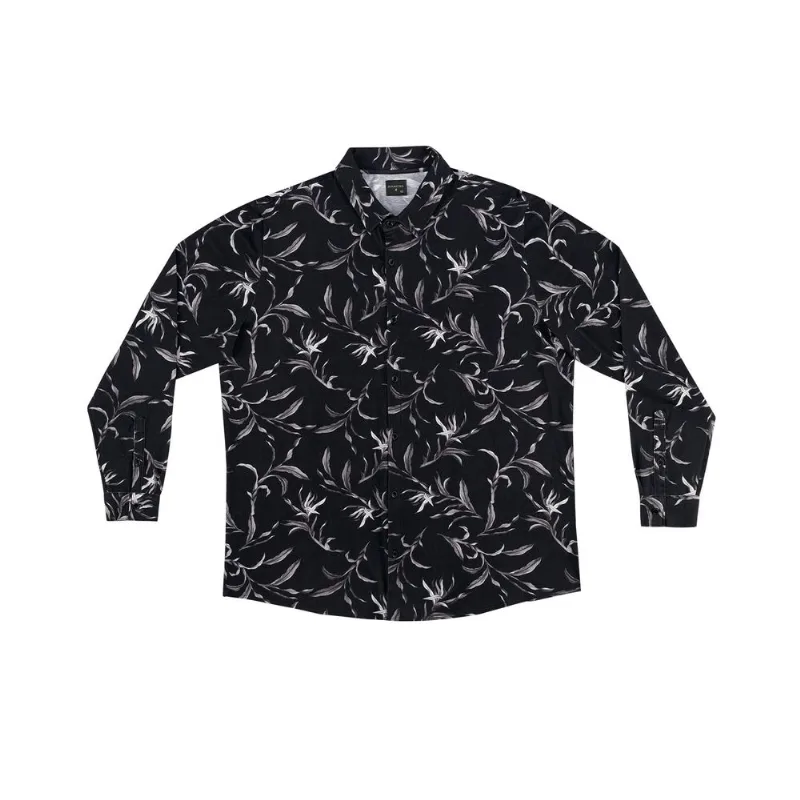 Camisa Polo Manga Longa Plus Size Diametro Preto Plus G4
