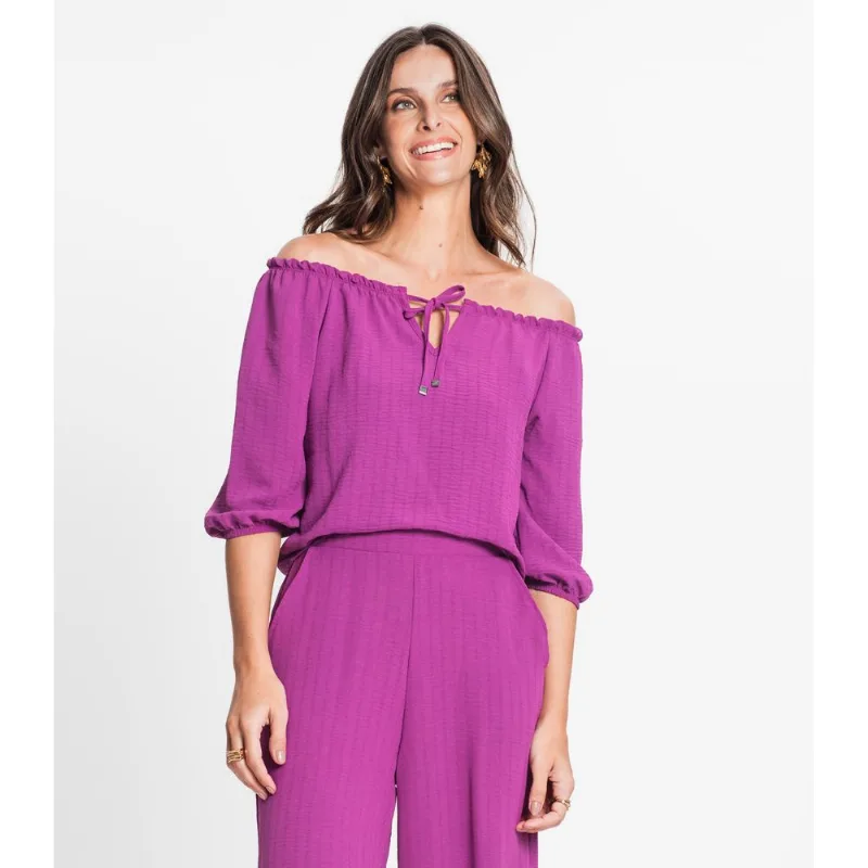 Blusa Feminina Ciganinha Rovitex Roxo GG