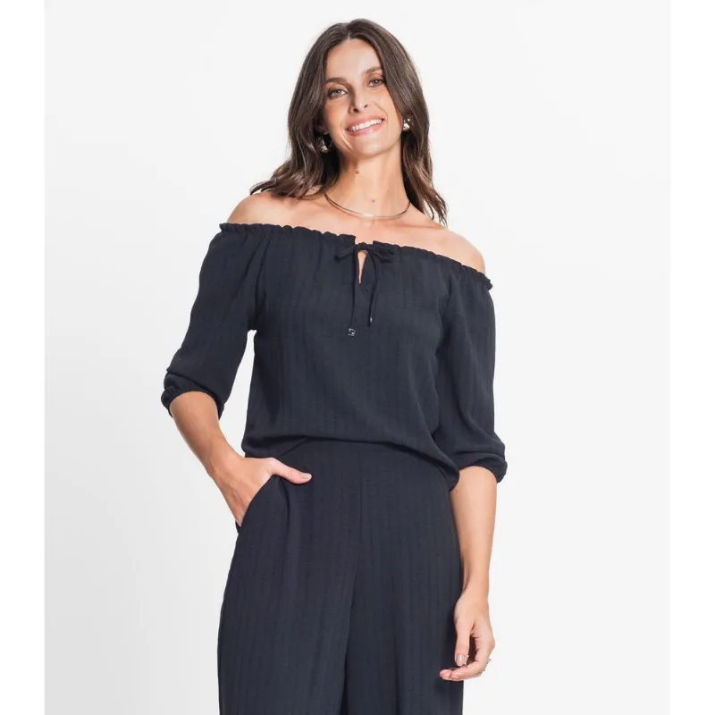 Blusa Feminina Ciganinha Rovitex Preto GG