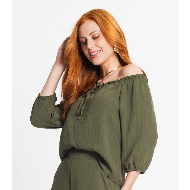 Blusa Feminina Ciganinha Rovitex Verde M