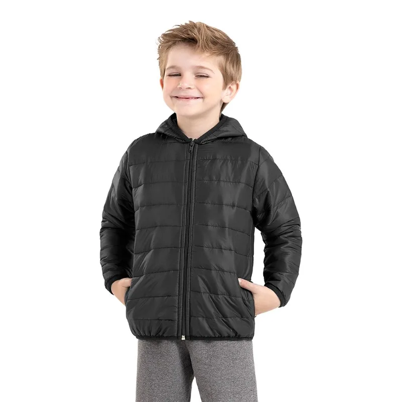 Jaqueta Casaco Infantil Menino Bobojaco Preto Rovikids - Preto - 4
