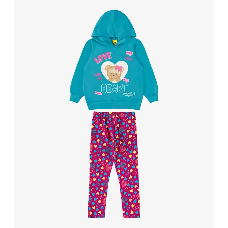 Conjunto Infantil Blusão Com Legging Rovi Kids Azul 8