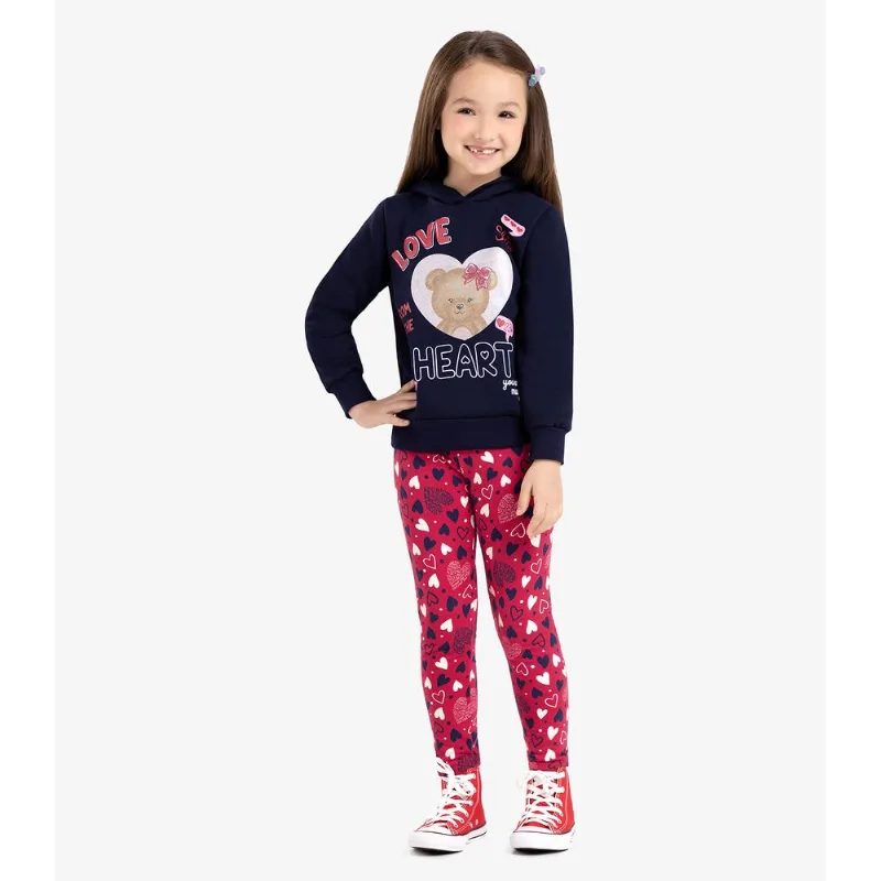 Conjunto Infantil Blusão Com Legging Rovi Kids Azul 4