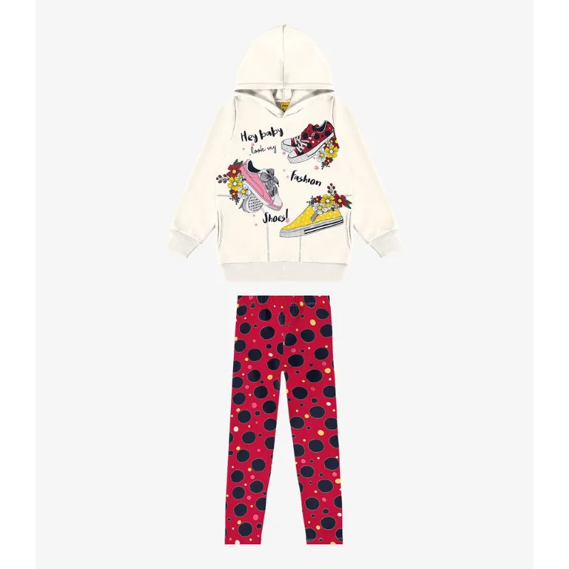 Conjunto Infantil Blusão Com Capuz Rovi Kids Bege 4