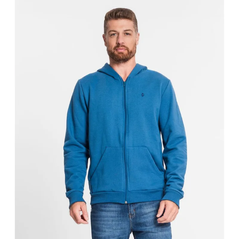 Jaqueta Masculina Moletom Premium Diametro Azul P