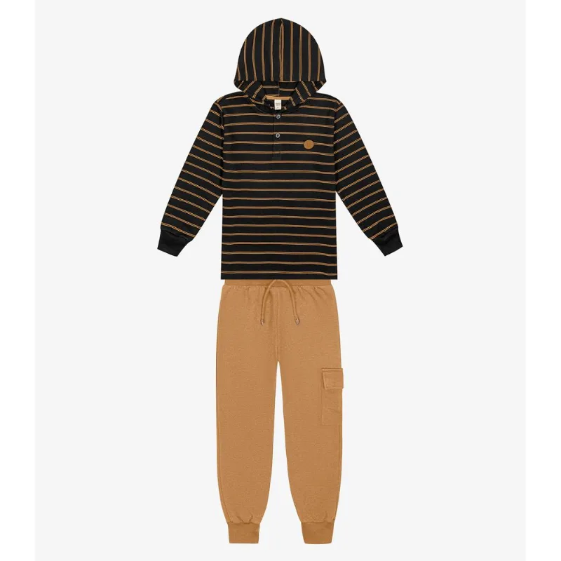 Conjunto Infantil Blusão Com Calça Trick Nick Preto 6