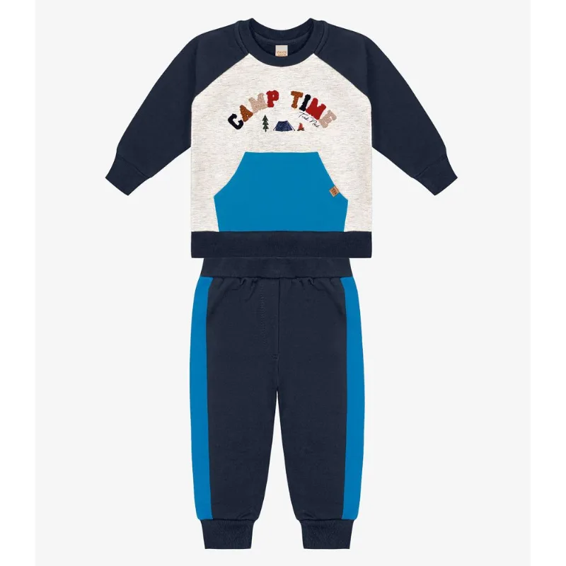 Conjunto Infantil Blusão Com Calça Trick Nick Azul P