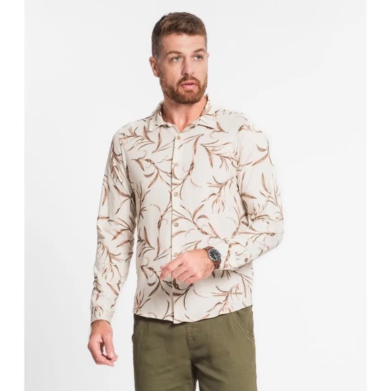 Camisa Manga Longa Em Cotton Leve Diametro Bege GG