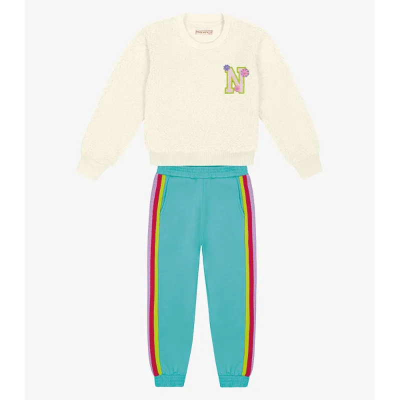 Conjunto Infantil Blusão Com Calça Trick Nick Bege 8