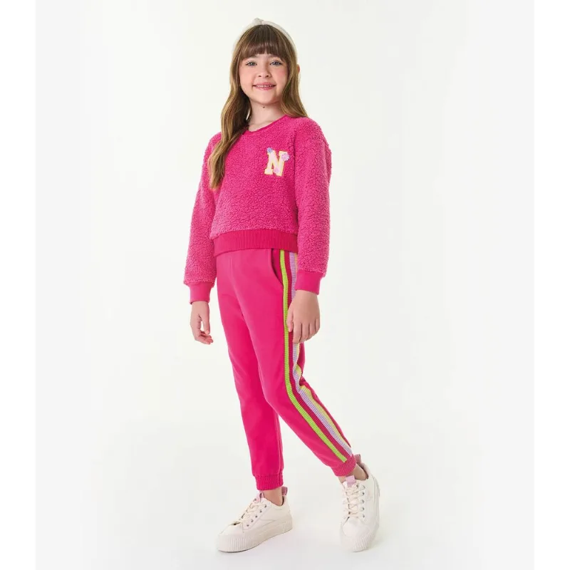 Conjunto Infantil Blusão Com Calça Trick Nick Rosa 6