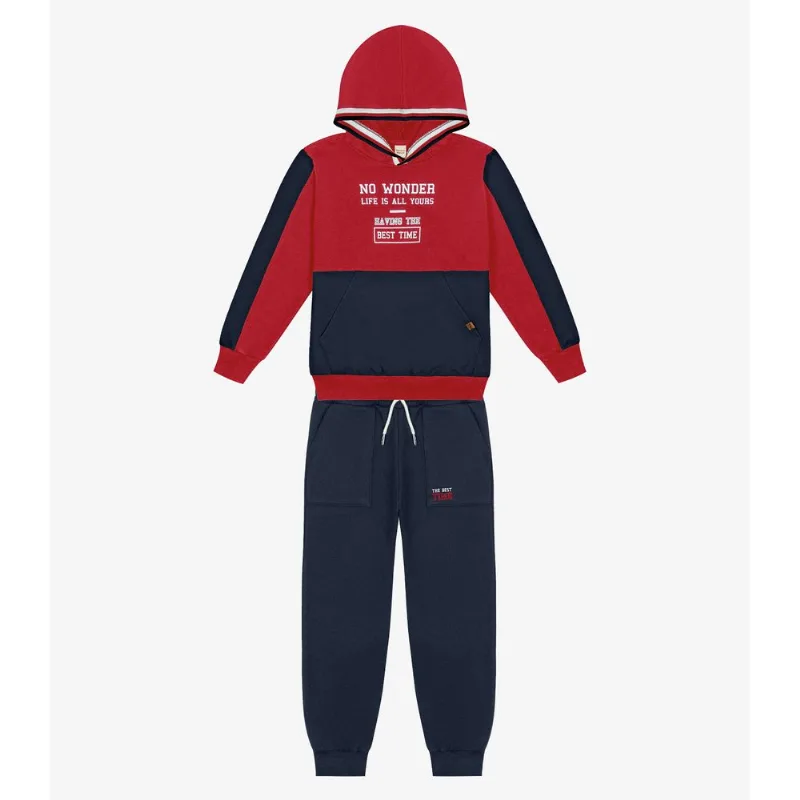 Conjunto Infantil Blusão com Calça Trick Nick Vermelho 4