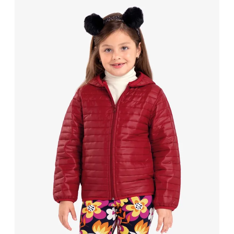 Jaqueta Infantil Feminina Em Microfibra Rovi Kids Vermelho 14