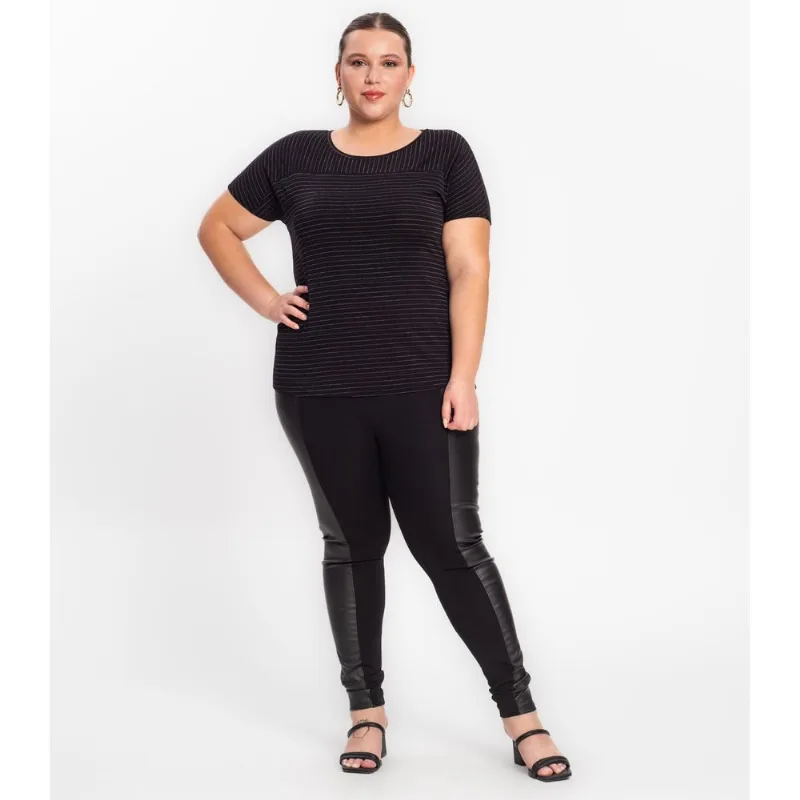 Calça Legging Secret Glam Preto Plus G1