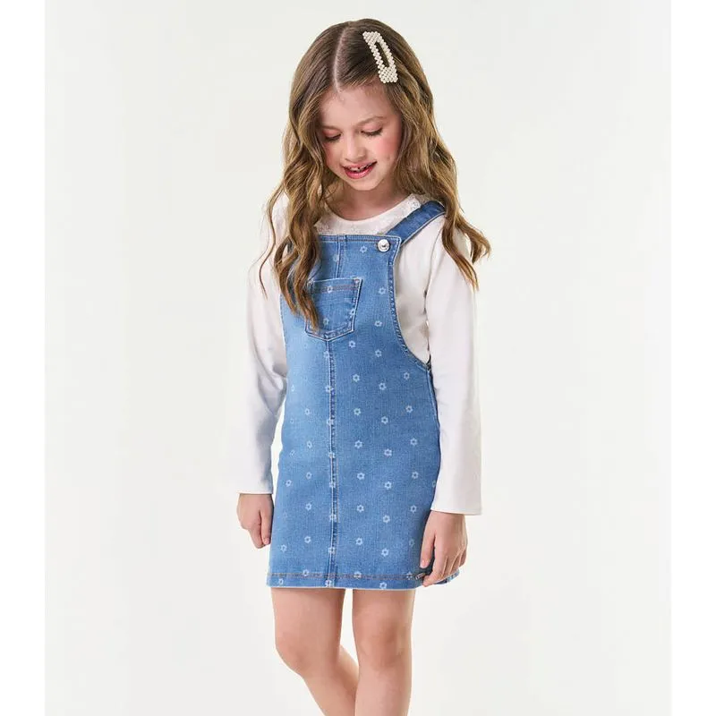 Salopete Infantil Jeans Trick Nick Azul 3
