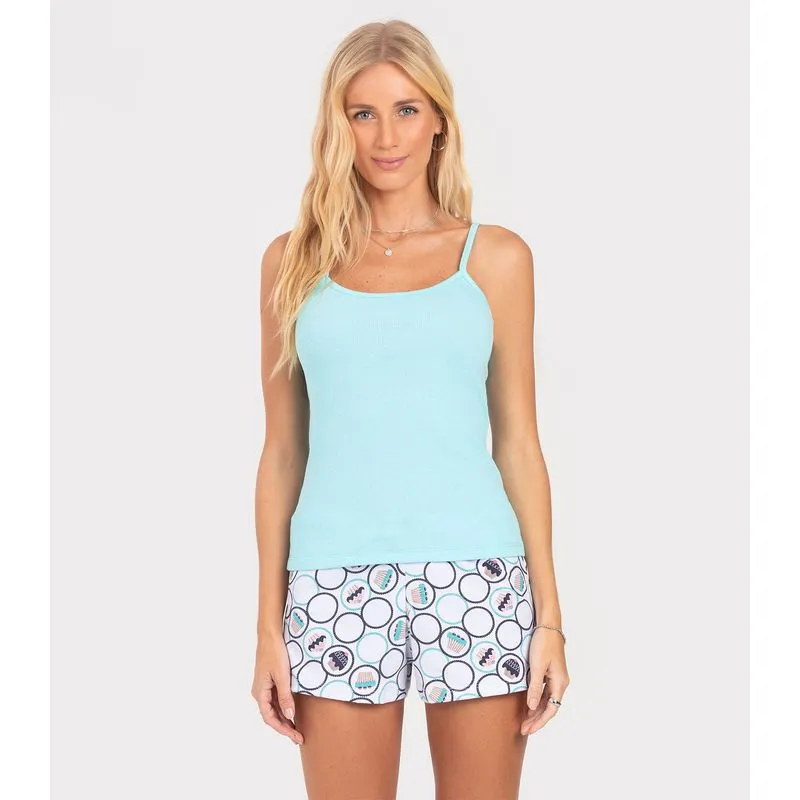 Short Doll Adulto Feminino Mensageira Da Paz Azul G