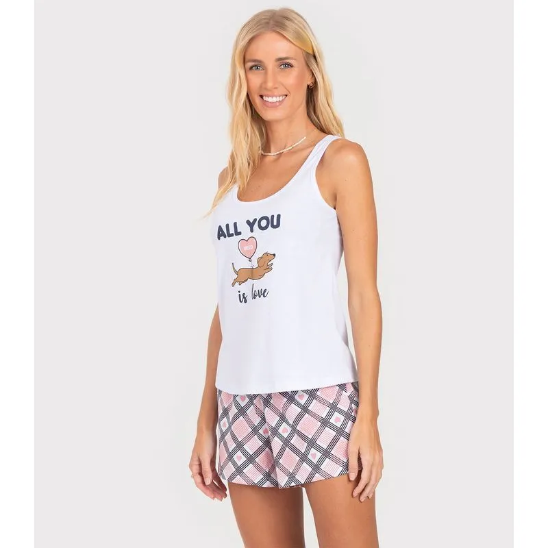 Short Doll Adulto Feminino Mensageiro Da Paz Branco M