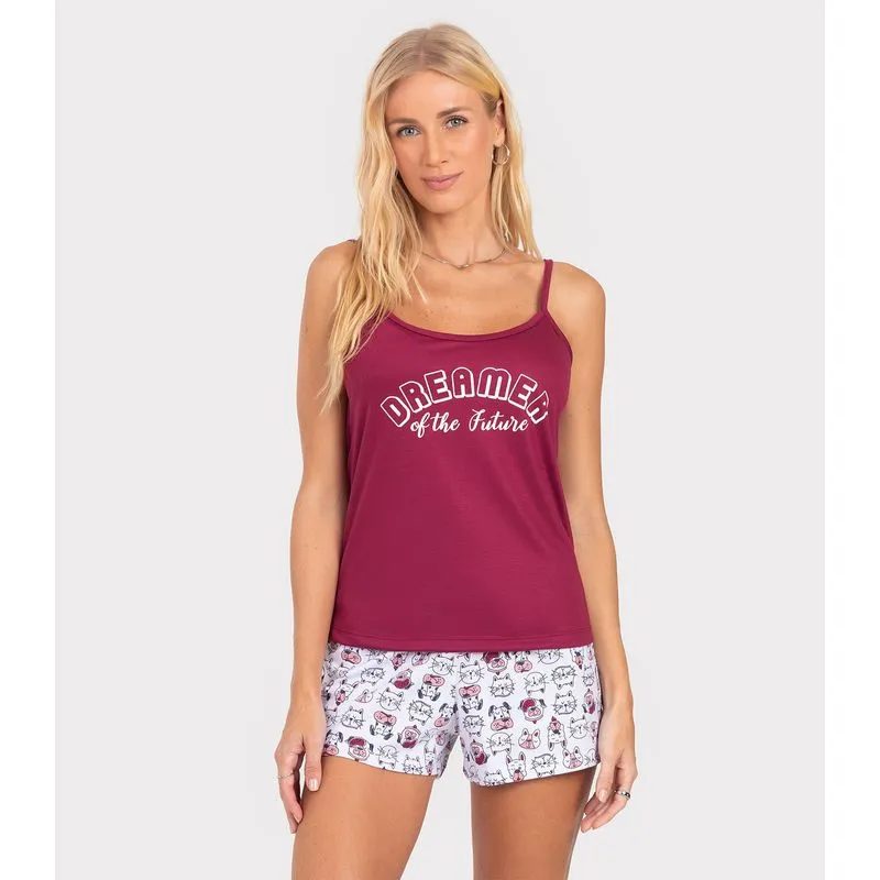 Short Doll Adulto Feminino Mensageiro Da Paz Vermelho P