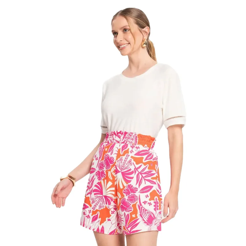 Blusa Feminina Rovitex com Detalhe na Manga Off White - GG
