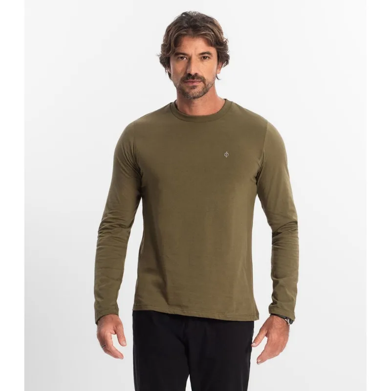 Camiseta Manga Longa Meia Malha Diametro Verde GG