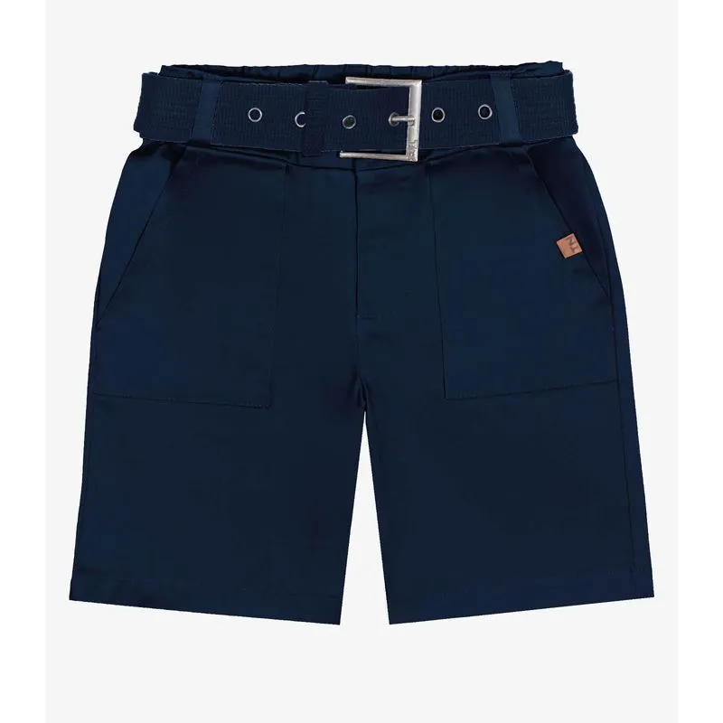 Bermuda Infantil Em Sarja Trick Nick Azul 4