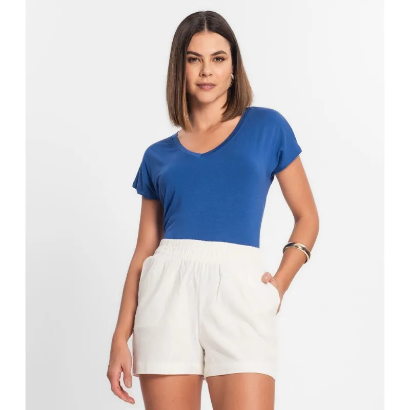 Blusa Feminina Viscotorcion Rovitex Azul G