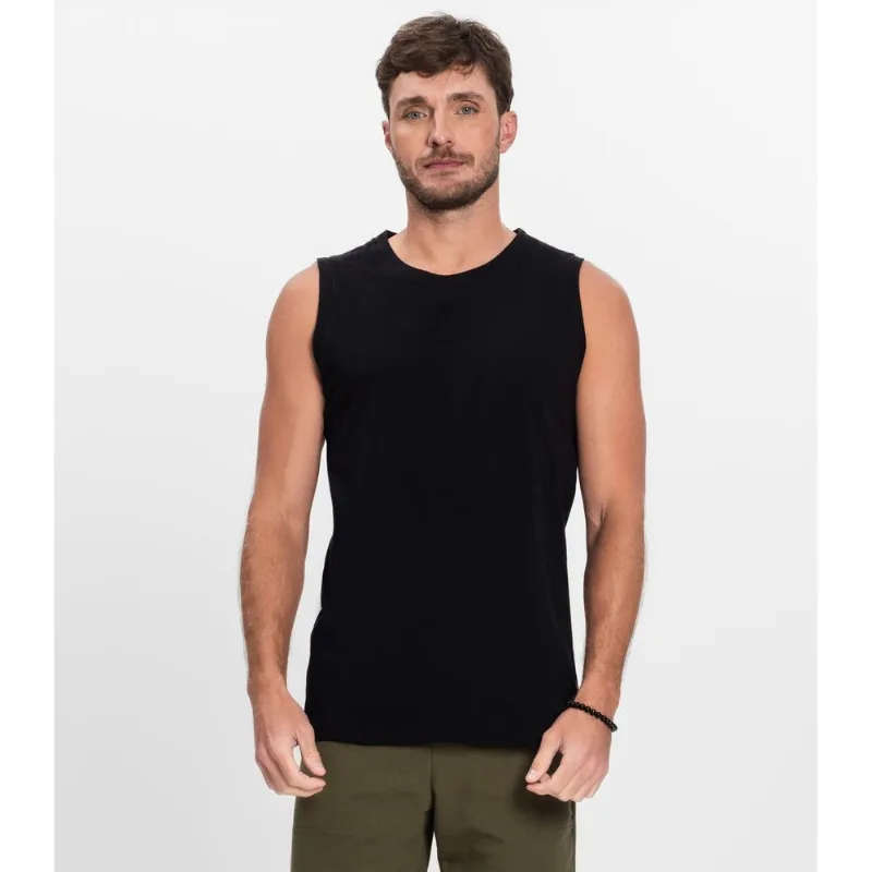 Regata Masculina Básica Meia Malha Diametro Preto M