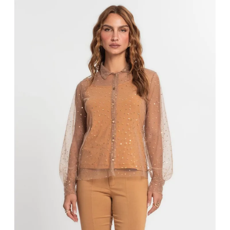 Camisa Manga Longa Com Blusa De Alça Endless Marrom M