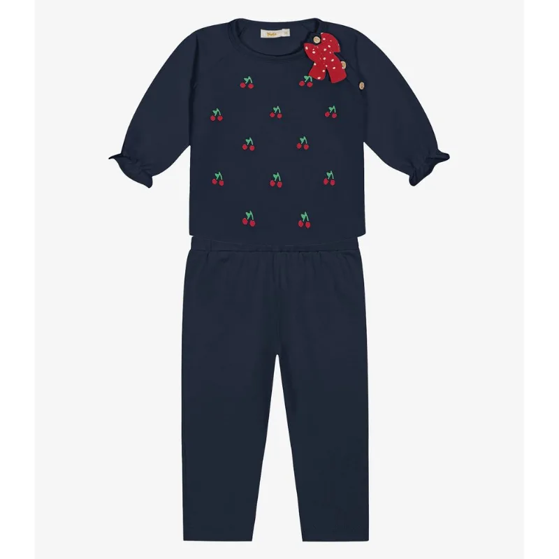 Conjunto Infantil Blusa Com Legging Trick Nick Azul 3
