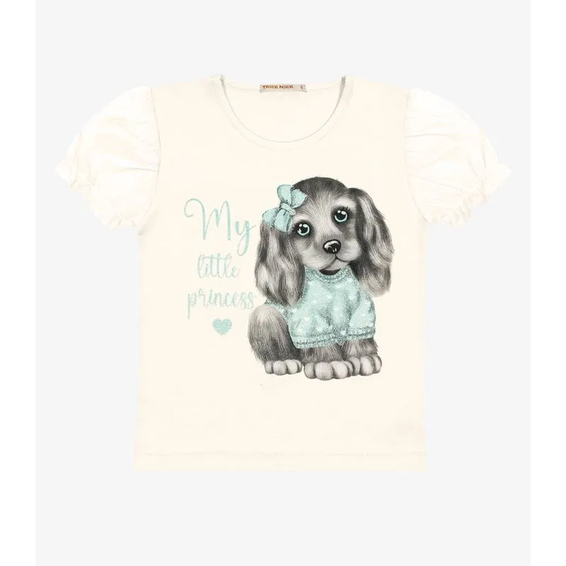 Blusa Infantil Feminina Trick Nick Bege 8