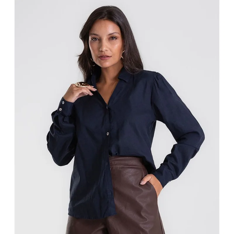 Camisa Feminina Manga Longa Endless Azul P