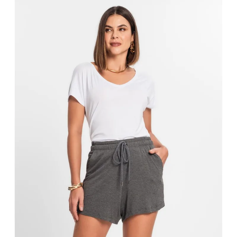 Shorts Feminino Rovitex Cinza P