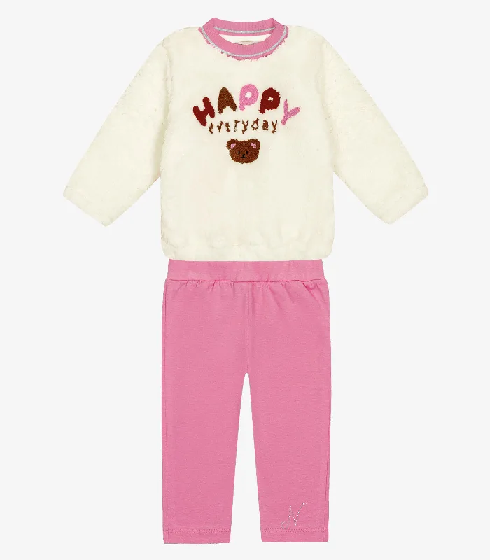 Conjunto Infantil Blusão Com Legging Trick Nick Rosa 2