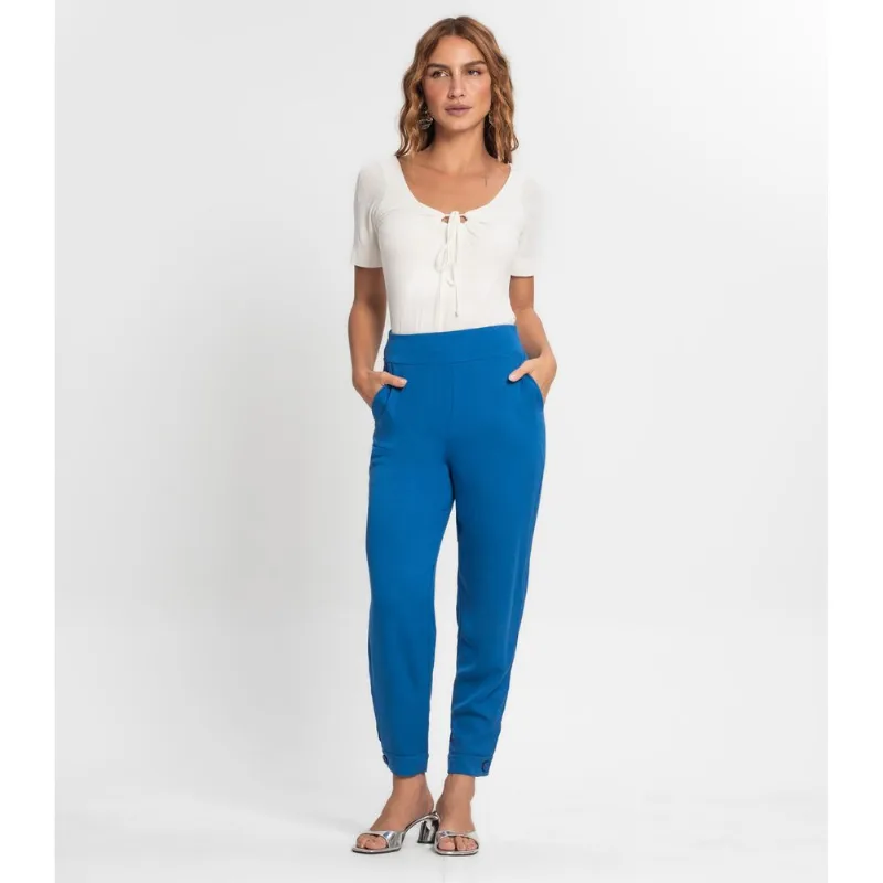 Calça Em Viscose Feminina Endless Azul P