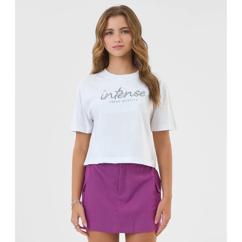 Saia Juvenil Feminina Sarja Twill Minty Roxo 14