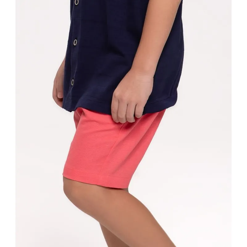 Bermuda Infantil Menino Em Linho Trick Nick Rosa 4