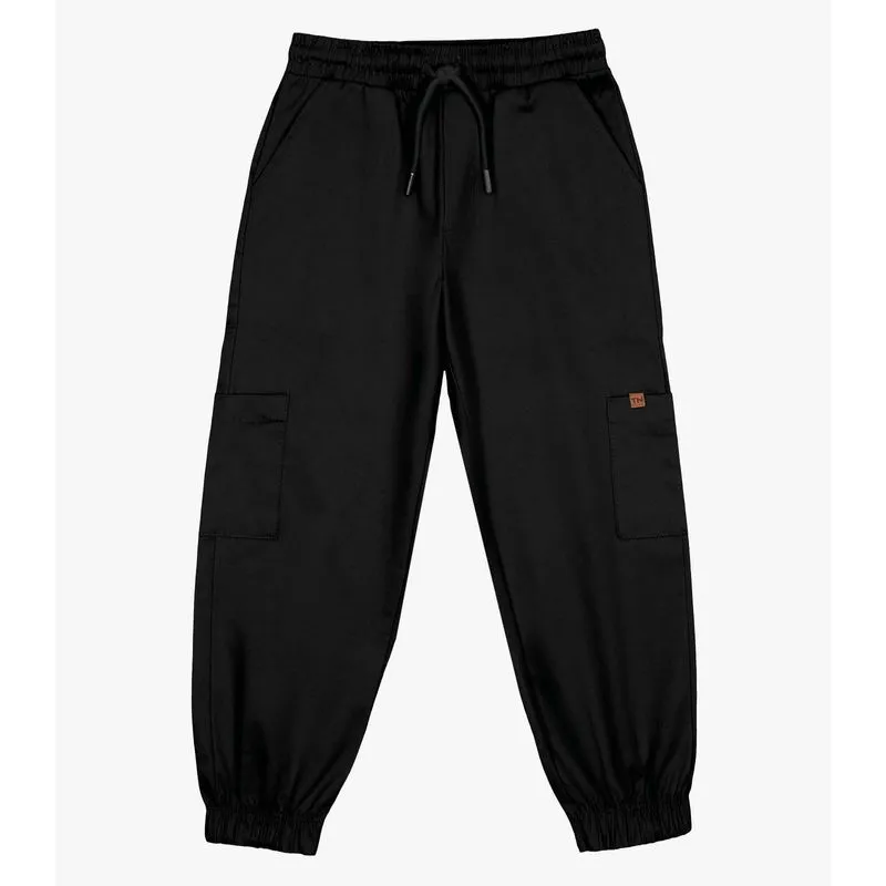 Calça Infantil Menino Em Sarja Trick Nick Preto 6
